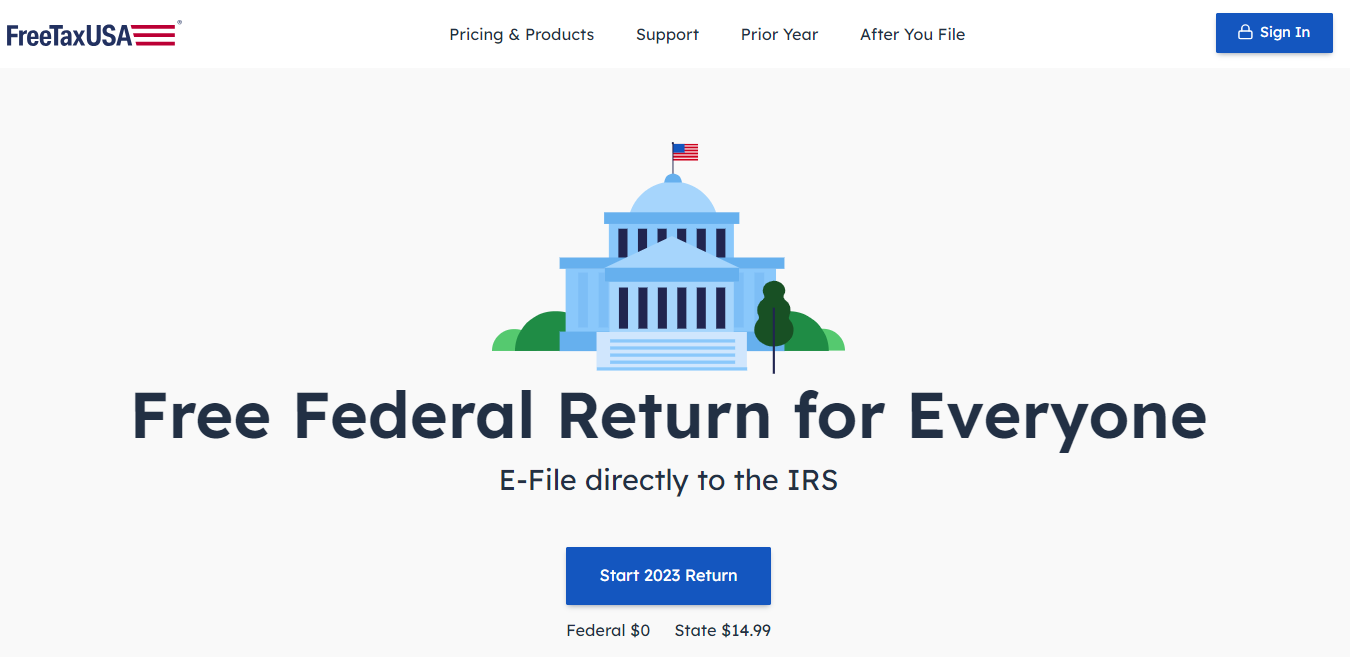 FreeTaxUSA Homepage